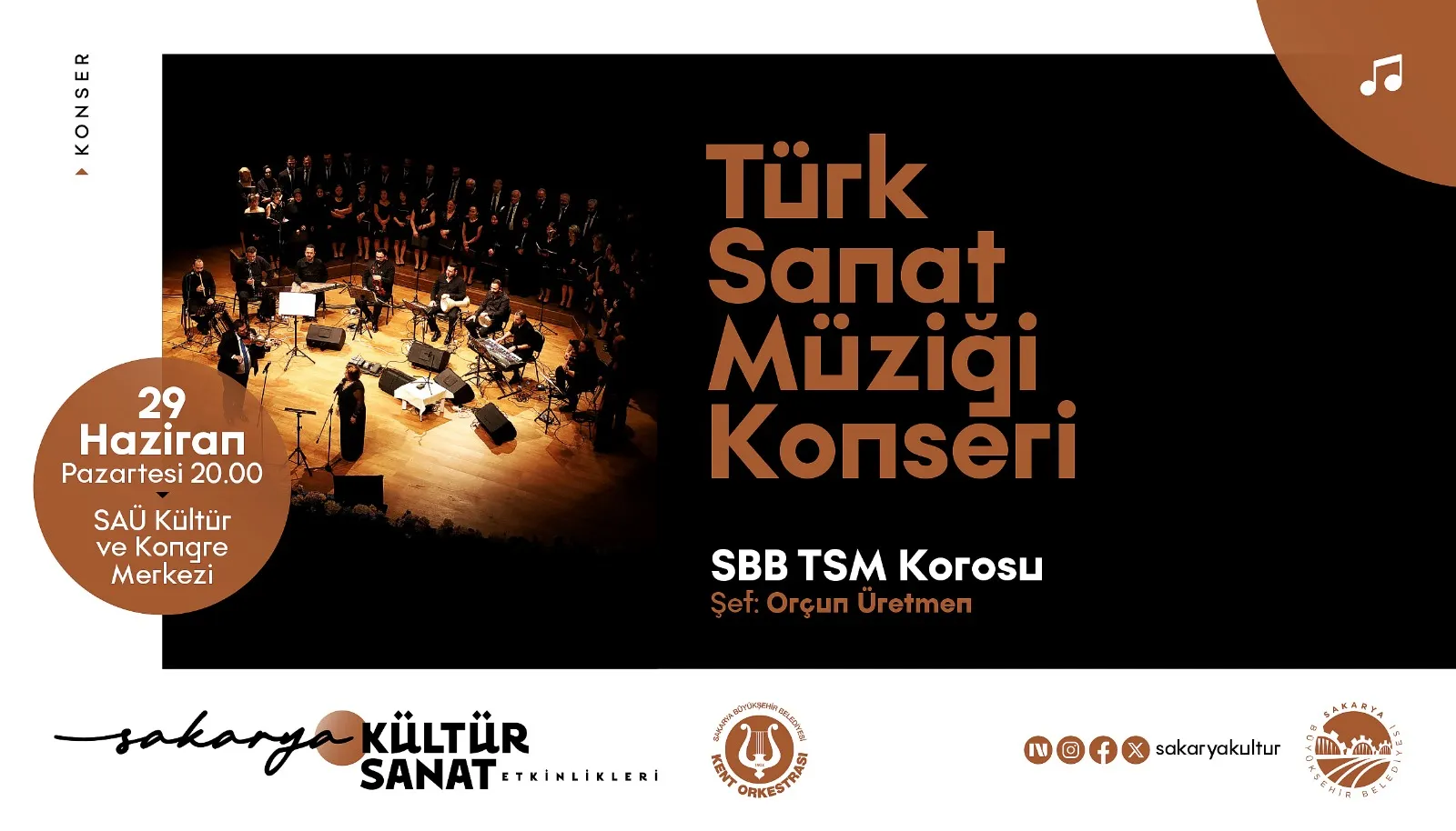Büyükşehir’in Haziran takvimi Türk Sanat Müziği Konseriyle sona eriyor