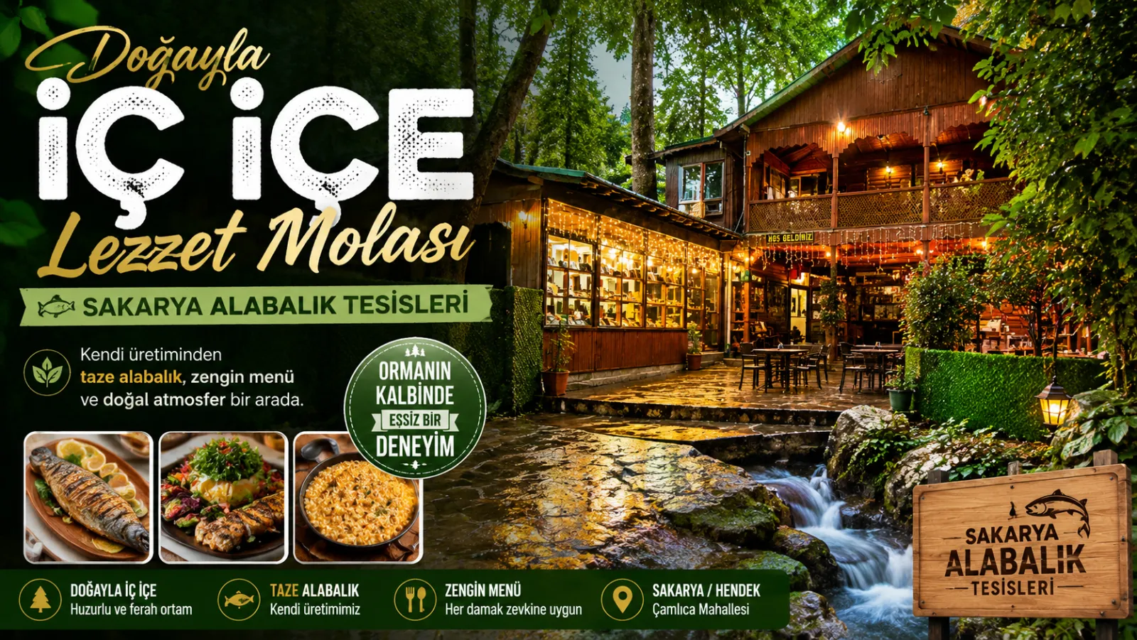 Doğayla İç İçe Lezzet Molası: Sakarya Alabalık Tesisleri