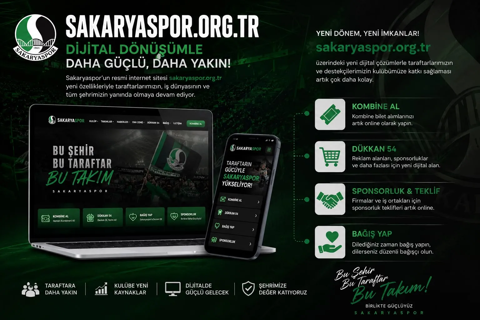 Sakaryaspor'a destek olmak artık çok daha kolay!