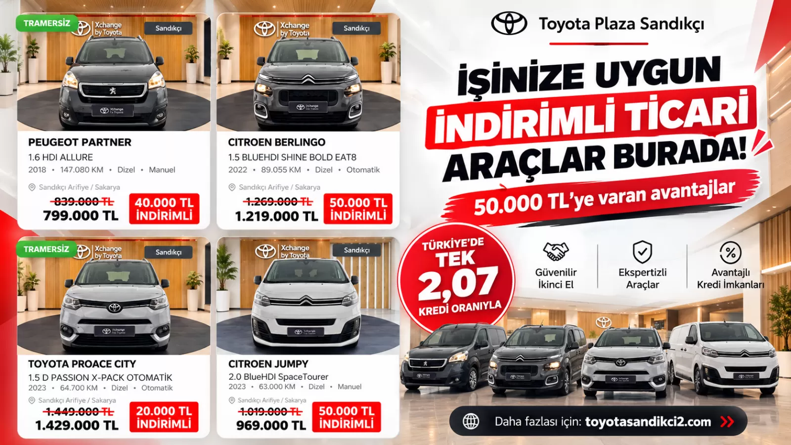Toyota Sandıkçı’dan ticari araçlarda 50 bin TL’ye varan indirim fırsatı!