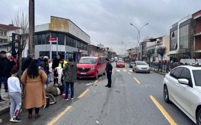Bisikletli yaşlı adama araç çarptı!