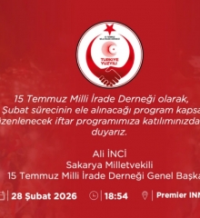 15 Temmuz Milli İrade Derneği’nden 28 Şubat ve iftar programı