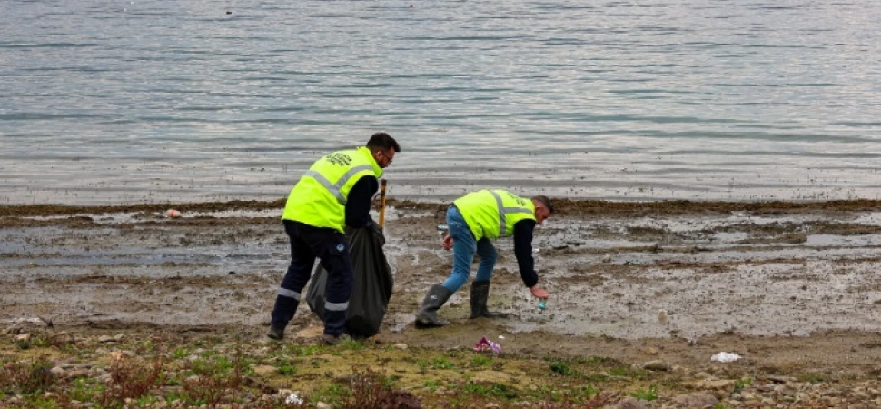 Sapanca Gölü kıyılarında temizlik
