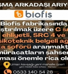 Biofis Çalışma Arkadaşı Arıyor