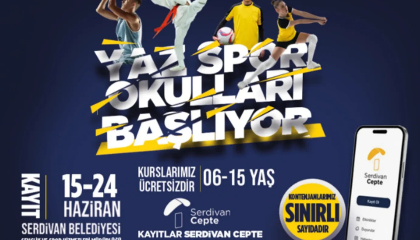 Serdivan Belediyesi Yaz Spor Okulları başlıyor