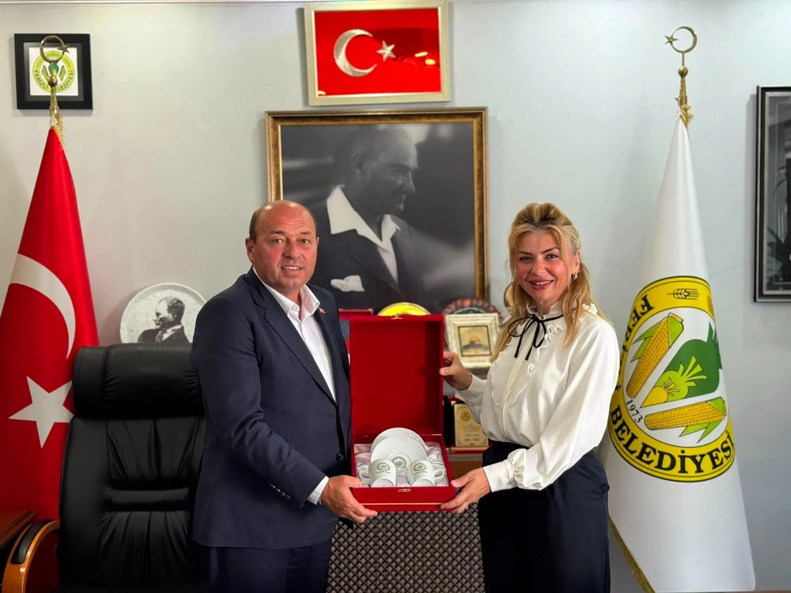 Başkan Ata, Doğa Koruma Müdürü Dönmez’i Ağırladı