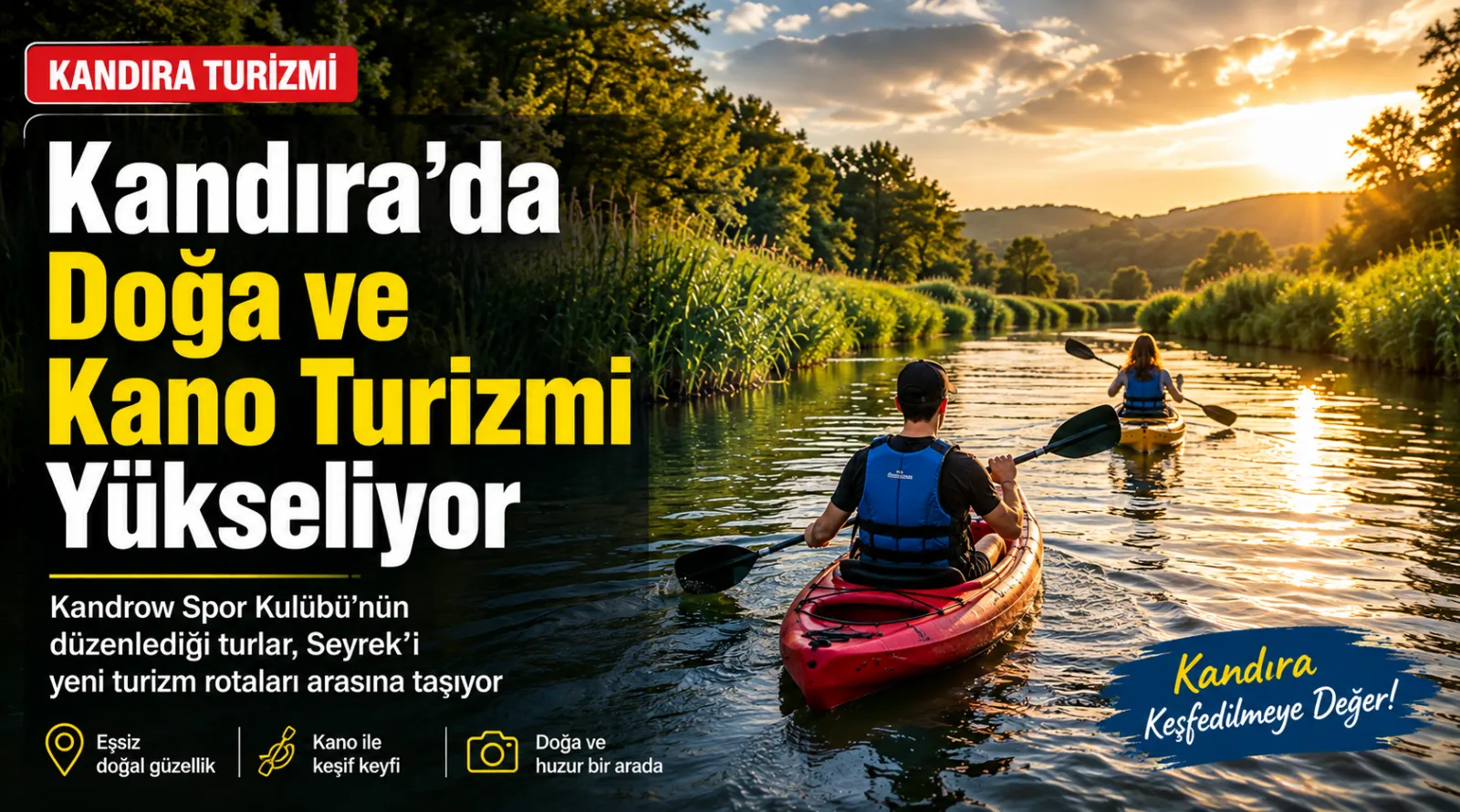 Seyrek ve Sarısu kano rotaları öne çıkıyor